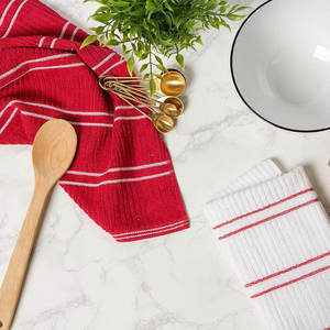 Essuie-tout de cuisine en coton écologique, chiffon à vaisselle de qualité supérieure, séchage rapide, lavable en machine, tissé, logo personnalisé, usage hôtelier - Product Image 3