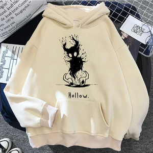 เสื้อฮู้ดผู้ชายสไตล์เกาหลี Hollow Knight สำหรับฤดูหนาว ผ้าฝ้ายแท้ 100% สไตล์ฮาราจูกุ - Product Image 6