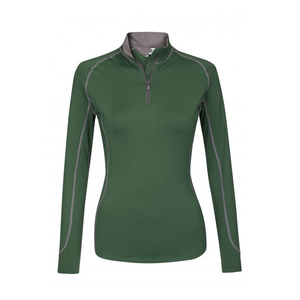 Chemise d'équitation pour femme, coupe ajustée, contrôle de l'humidité, Spandex/Coton, séchage rapide, respirante, manches longues, fournisseur OEM - Product Image 1