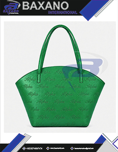 Alfa |   Kapa |   Bolso Tote de Uso Diario, Ligero, Duradero, Brillante y Encerado, de Cuero Patentado con Relieve de la Hermandad Alpha - Product Image 4