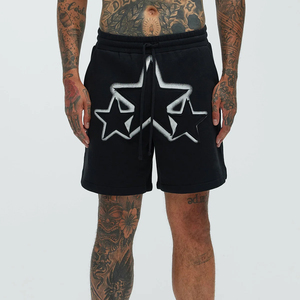 <b>Men</b> Premium Cotton <b>Sweat</b> <b>Shorts</b> Solid Casual Gym Streetwear Elastic Waist Drawstring Summer Breathable Eco-Friendly Lightweight - Product Image 1