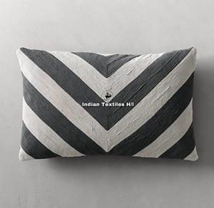 Luxury Wool <b>Pillow</b> Cover Kashmiri Embroidery Handmade Chain Stitch Geometric Vintage Design Hot Decorative <b>Throw</b> <b>Pillows</b> - Product Image 2