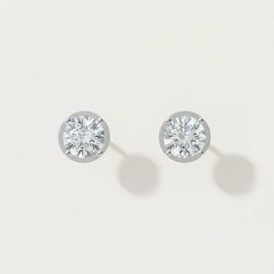 Boucles d'oreilles pendantes en argent sterling 925, style barre, avec diamants brillants cultivés en laboratoire certifiés IGI, pour mariage, fête ou cadeau - Product Image 1