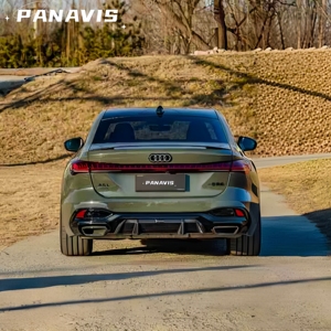PANAVIS Dry Carbon Fiber Rear Bumper <b>Diffuser</b> Lip Spoiler <b>for</b> Audi A5 A5L S5 2026 - Product Image 3