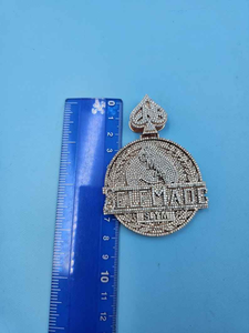Self Made Coin Pendant Iced Out Hip Hop Bling Necklace Luxury Diamond Look Statement Jewelry Gift - Product Image 3