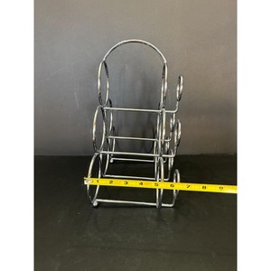 Moderno y minimalista botellero de metal, diseño redondo de acero inoxidable, resistente al óxido, para almacenamiento en el hogar o bar. - Product Image 2