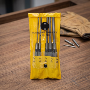 Jeu de poinçons à longue portée 5 pièces |   Acier au carbone |   Extra long 8 pouces |   Précision de préhension moletée |   Kit d'outils pour la réparation du métal et du bois - Product Image 3
