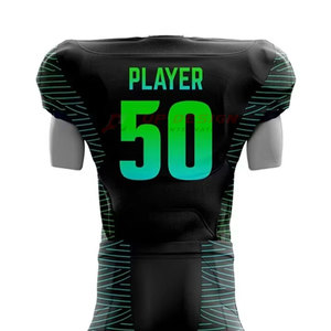 Uniforme de football américain respirant au design unique, sublimation, 100% polyester, prix de gros abordable, fabriqué au Pakistan - Product Image 4