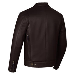 Blouson de moto unisexe en cuir de buffle premium, poches utilitaires, style street cruiser, pour motard, automne/printemps/hiver, respirant - Product Image 2