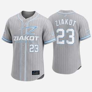 เสื้อเบสบอลผู้ชาย ZIAKOT สีดำ แขนสั้น ทรงปกติ ระบายอากาศได้ดี ชุดกีฬา พิมพ์ชื่อทีม กระดุมด้านหน้า - Product Image 3