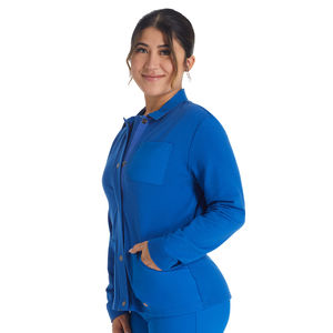 Chaqueta de Enfermera de Alta Calidad, Estilo Jogger Cómodo, Cuello Acanalado Elegante, Hecha de Spandex para Uniformes Profesionales - Product Image 3