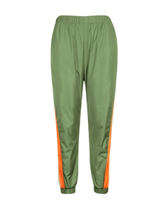 Women Plus Size Summer Sportswear Windbreaker Tracksuit Set Zip-Up Green Color Blocking Full Sleeve Zipper Sporty <b>Jogger</b> Pants - Product Image 4