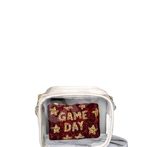 Deep <b>Red</b> Checkered Customized Beaded <b>Purse</b> Strap Handmade Professional Eco-Friendly Beaded Strap for Game Day Luxury Custom - Product Image 1