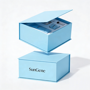 Boîte cadeau rigide en carton de style livre personnalisée, luxueuse, avec laminage mat, gaufrage, dorure à chaud, fermeture magnétique et doublure en éponge - Product Image 2