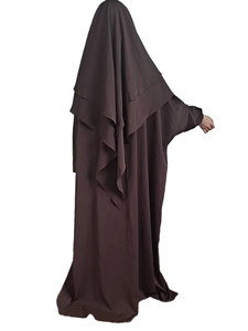 Robe Abaya pour femme, ensemble 2 pièces + Khimar long, Niqab, Ramadan, robe de prière pour femmes, robe arabe, caftan, Vestido Kaftan - Product Image 6
