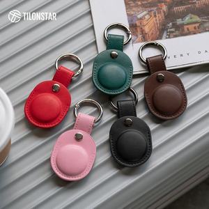 TILONSTAR TA102 Nuevos artículos antipérdida Cubierta Metal Loop Llavero Anillo Funda protectora de cuero para Airtag Holder - Product Image 6