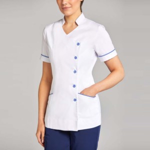 Conjunto de Uniformes de Enfermería de Mezclilla Personalizados para Mujer, Talla Grande, Casual, Elástico, Transpirable, Cómodo, Ropa de Hospital Bordada - Product Image 3
