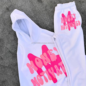 Survêtements lourds sans cordon pour hommes ensemble de survêtements à capuche imprimé bouffant de haute qualité pour hommes - Product Image 1