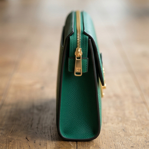 Bolso Bandolera Clásico de Cuero Genuino Verde con Cierre de Solapa, Bolso de Mano de Cuero Suave de Lujo para Mujer, Uso Diario - Product Image 4