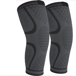 Genouillère de cyclisme en nylon, manchon de soutien pour le fitness, attelle de sport professionnelle, équipement de protection thermique et compressif, vente en gros - Product Image 2