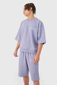 Ensemble T-shirt et short pour homme X Sports City, lavande, col rond, édition limitée, imprimé en sérigraphie, respirant, décontracté, vêtements d'été, 100% coton - Product Image 5