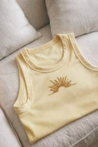 Handcrafted Beaded Embroidery Seed Beads Tank <b>Top</b> For Girls Artistic Seed Beads Embroidered Tank <b>Top</b> Unique Fashion Look - Product Image 5
