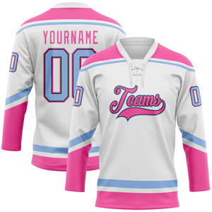 Wholesale Custom <b>Long</b> Sleeves Fleece Ice Hockey Hoodie Jersey Polyester Fabric Sublimation Ice Hoodies Hockey Uniform 280g - Product Image 3