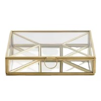 Boîte de rangement pour bijoux en métal durable, organisateur pour bagues, boucles d'oreilles, colliers, accessoires, utilisation en voyage