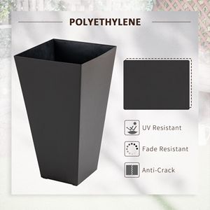 Set di 3 Fioriere Quadrate in Plastica Alte 85 cm, Anti-Crepa e Resistenti allo Sbiadimento per Prati e Patii Interni ed Esterni - Product Image 5