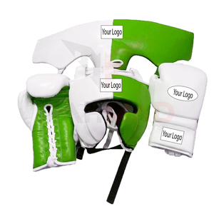 Kit de boxe complet sur mesure en 3 pièces, fabrication en usine, équipement de protection de boxe, ensemble d'équipement de boxe en cuir de vachette - Product Image 1