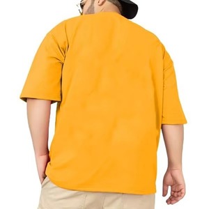 เสื้อยืดโอเวอร์ไซส์สำหรับผู้ชาย ผ้าฝ้าย สีพื้น แขนสั้น แห้งเร็ว ระบายอากาศดี คอกลม ปรับแต่งได้ สำหรับผู้ใหญ่ - Product Image 4