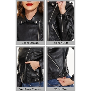 Veste de moto en cuir unisexe personnalisable, haute qualité, meilleur prix, hiver, couleur personnalisée, col montant, manches longues, grandes tailles, vêtement d'extérieur - Product Image 3