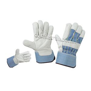 Gants de sécurité en cuir croûte canadien anti-coupure et antidérapants pour la construction, protection des mains, logo et couleur personnalisables, inspection QC % - Product Image 1