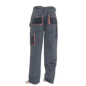 Pantalones de Trabajo para Hombre, Color Gris Oscuro, Cintura Alta, Múltiples Bolsillos, Transpirables, de Poliéster, Algodón y Lona, Corte Recto, para Otoño - Product Image 5