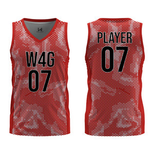 Camiseta de Baloncesto Personalizada con Cuello en V para Adultos, Logotipo Impreso por Transferencia de Calor en la Parte Delantera, Letras Impresas, Absorbe la Humedad, Transpirable, de Secado Rápido - Product Image 4