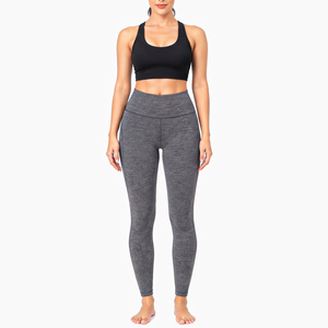 Women's Mid Waist Yoga Leggings Full Length Elastic Waist Workout Pants Customized Sports Warm Legging for Women - Product Image 3