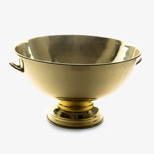 Aluminum Wine Cooler Bowl Antique Silver <b>Footed</b> Champagne <b>Ice</b> Bucket Tub With Swan Handles For Wedding Party & Hotel Table Decor - Product Image 3
