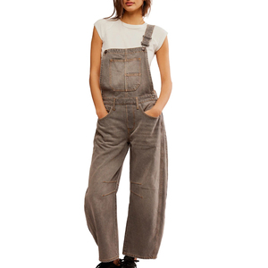 Women's Professional Off-Shoulder Denim <b>Bodysuits</b> 2026 New Design Solid Color Girls Rompers Casual Wear Embroidered Crop Top - Product Image 3