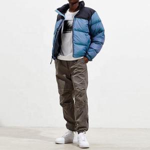 High Quality <b>Men's</b> Puffer <b>Jacket</b> 100% Cotton Customised Logo Printing Lightweight Stand Collar Zipper Closure OEM Coating - Product Image 4