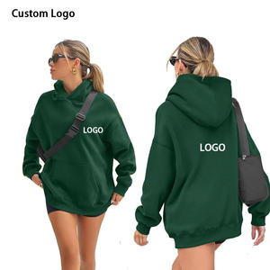 Sweat-shirts en coton personnalisés en gros, à épaules tombantes, pull-over sportif uni et doux pour femmes, avec étiquette personnalisée, en coton vierge pour sérigraphie - Product Image 3