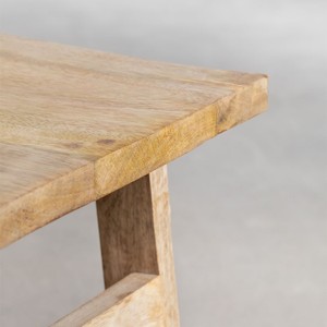 เก้าอี้สตูลวานดาน่า ฟลักซ์ พีเบิล ทำจากไม้มะม่วงและขาสีขาว รุ่นพิด - Product Image 3