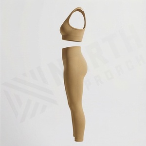 Conjunto de Yoga sin Costuras de Secado Rápido para Mujer, Sujetador Deportivo Reversible, Leggings Transpirables, Ropa Deportiva, Color Personalizado - Product Image 3
