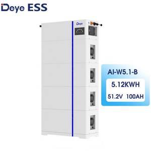 แบตเตอรี่ลิเธียม Lifepo4 รุ่น Deye ESS AI-W5.1-B 51.2V 100Ah 5.12kWh ระบบจัดเก็บพลังงานออลอินวันสำหรับชุดพลังงานแสงอาทิตย์ - Product Image 1