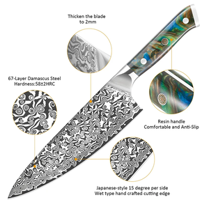 Couteau de Chef de Luxe LEGACY BLADES en Acier Damas, Manche en Résine, Tranchant comme un Rasoir, Vente en Gros Directe Usine - Product Image 4