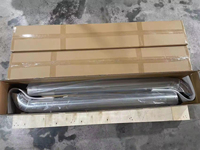 Pièces de camion personnalisées 4 pouces OD Bull Horn Chrome tuyau de pile d'échappement 24 pouces de long tuyau d'échappement pour camion américain
