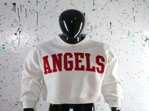 Sudadera ANGELS WHITE con cuello alto, 100% rojo, con apliques bordados, cuello ancho, hilos finos - Product Image 3