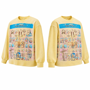 Sudadera con cordón unisex extragrande personalizada, con estampado gráfico vintage, cuello redondo, tejido grueso, fabricante OEM de marca privada - Product Image 2