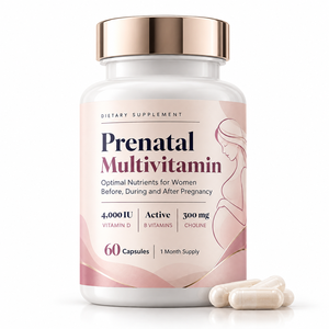 Private Label Prenatal <b>Multivitamin</b> Capsules with Vitamin D B Vitamins & Choline 60 Count OEM ODM Bulk Supplement Manufacturer - Product Image 1