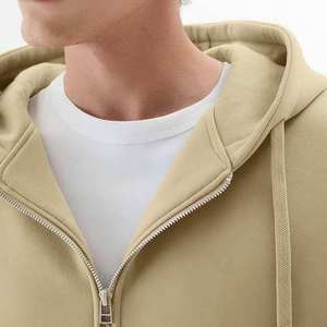 Sweat-shirt à capuche zippé en polaire pour homme, coupe classique, motif lettres, poche, décontracté, pour l'automne, écologique, 100 % polyester, streetwear - Product Image 4