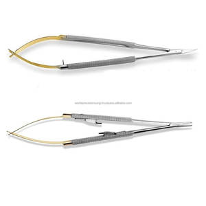 Kit de micro-chirurgie de précision mondiale 3 pièces : Ciseaux, porte-aiguille et forceps de ligature - Acier inoxydable, manuel, usage clinique - Product Image 2